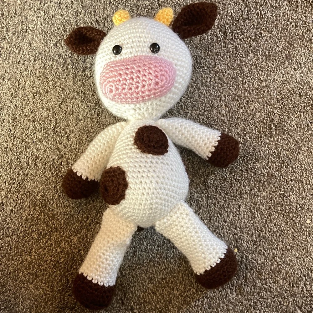 Hand Crocheted Cow - Picture 1 of 2